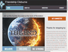 Tablet Screenshot of friendshipcleburne.org